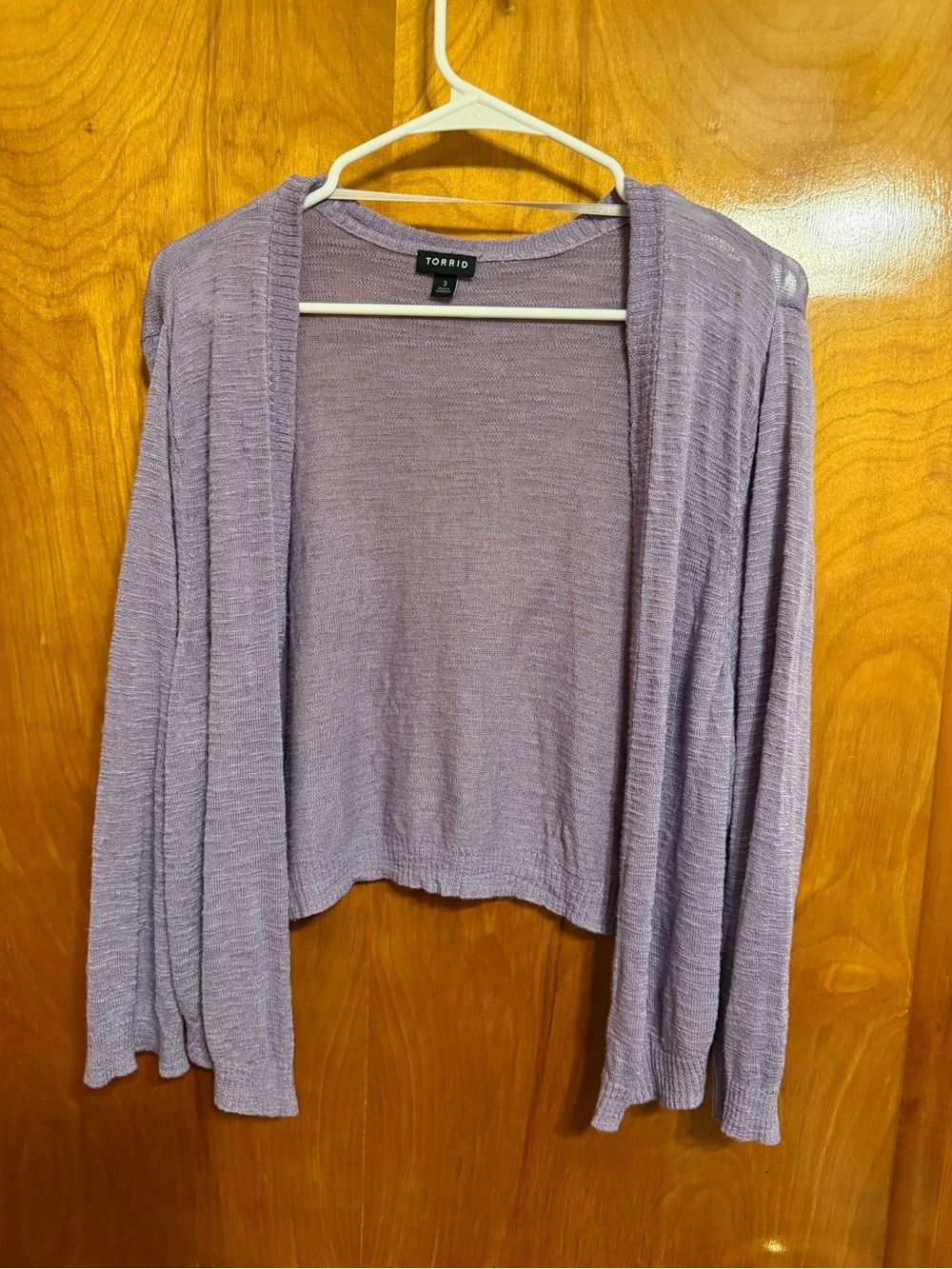 torrid Lilac Open-Front Lightweight Cardigan - Picture 1 of 4